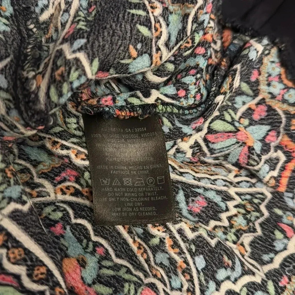 ANTHROPOLOGIE | Maeve Maplewood Blue Paisley V Neck Midi Dress Womens Size S - Picture 6 of 7